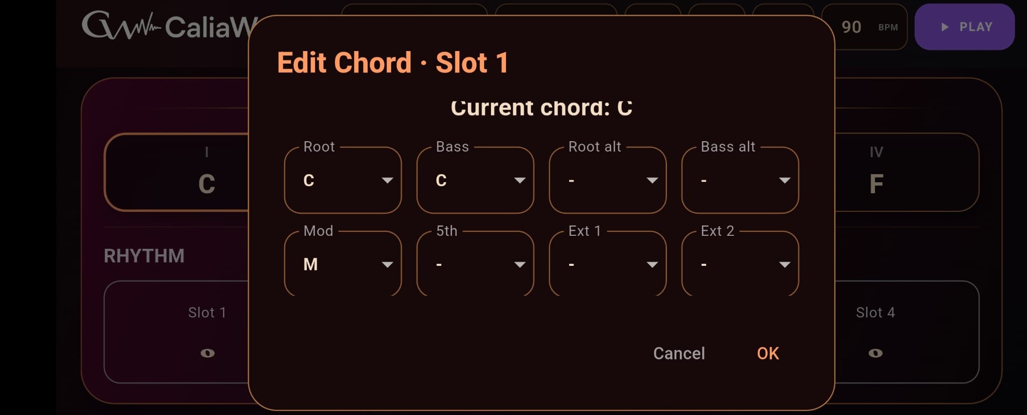 Calia Keys chord creator
